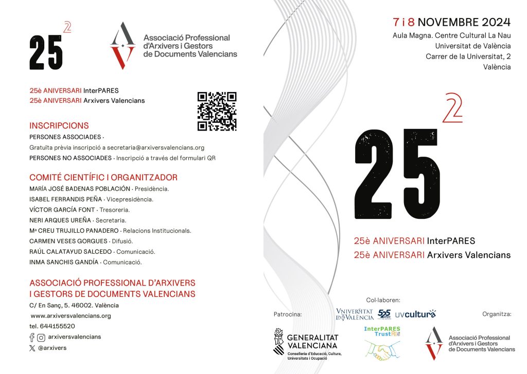 25 al cuadrado. InterPares x Archiveros Valencianos